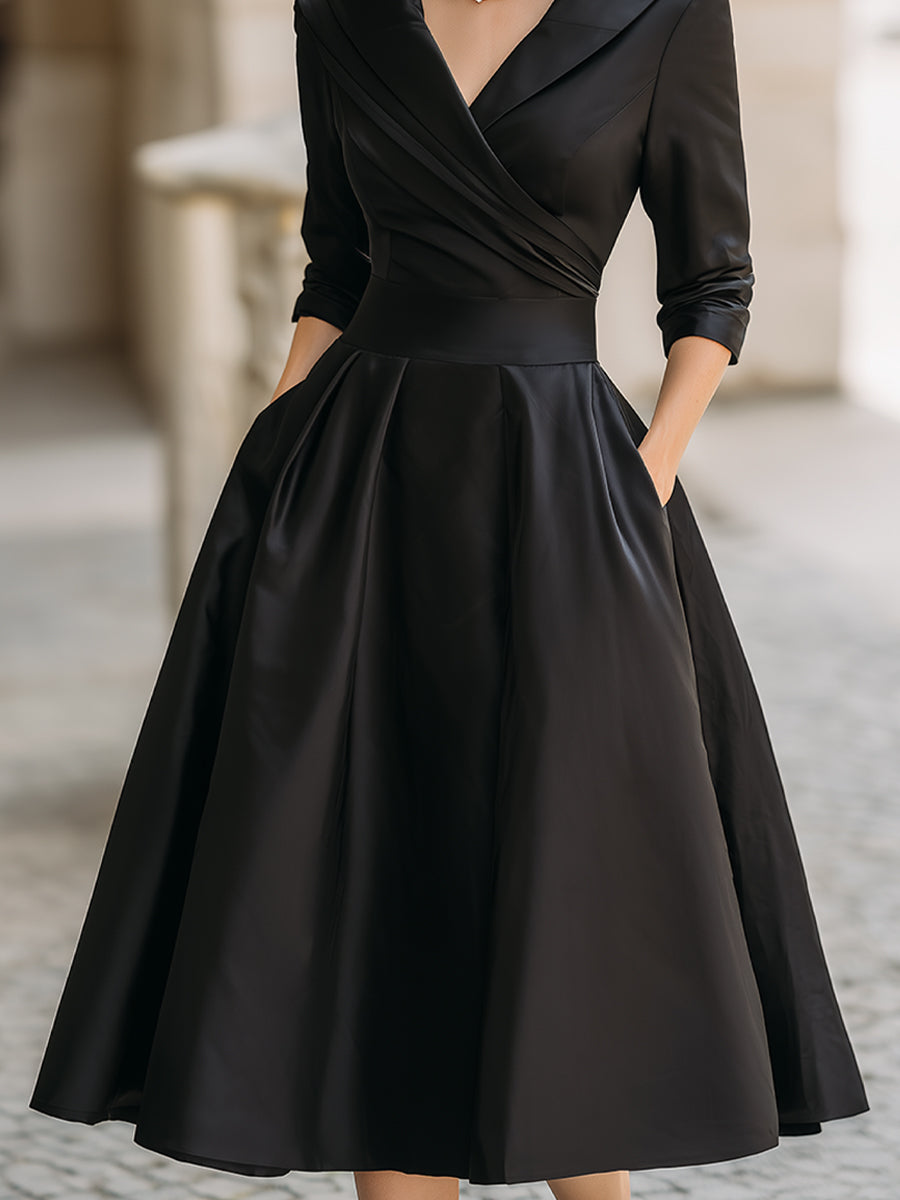 Elvira - Elegante Abito Midi in Raso