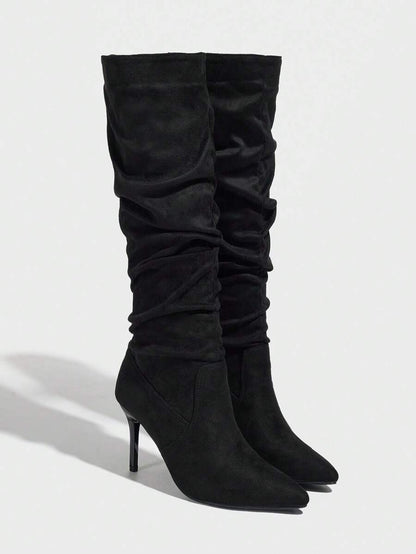 Mary bordeaux heel boots