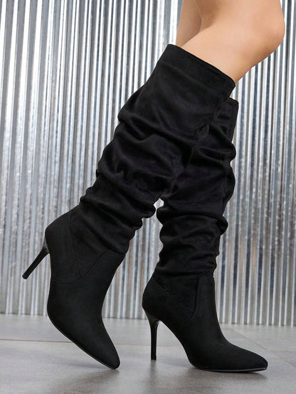 Mary bordeaux heel boots
