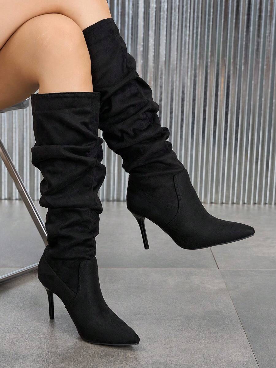 Mary bordeaux heel boots