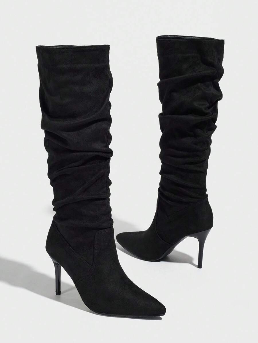 Mary bordeaux heel boots