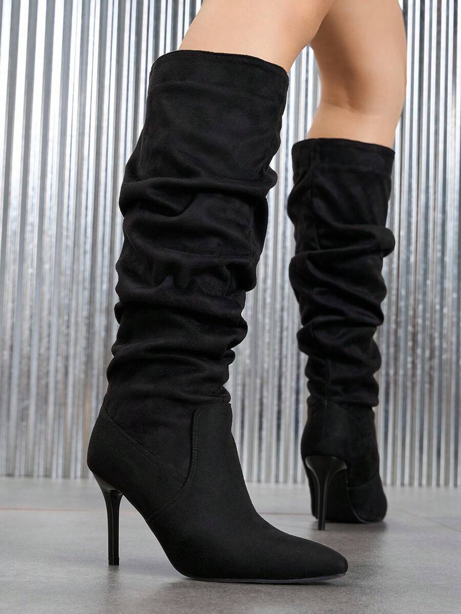 Mary bordeaux heel boots