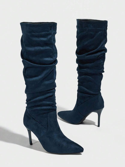 Mary bordeaux heel boots