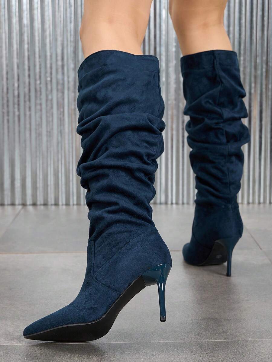 Mary bordeaux heel boots