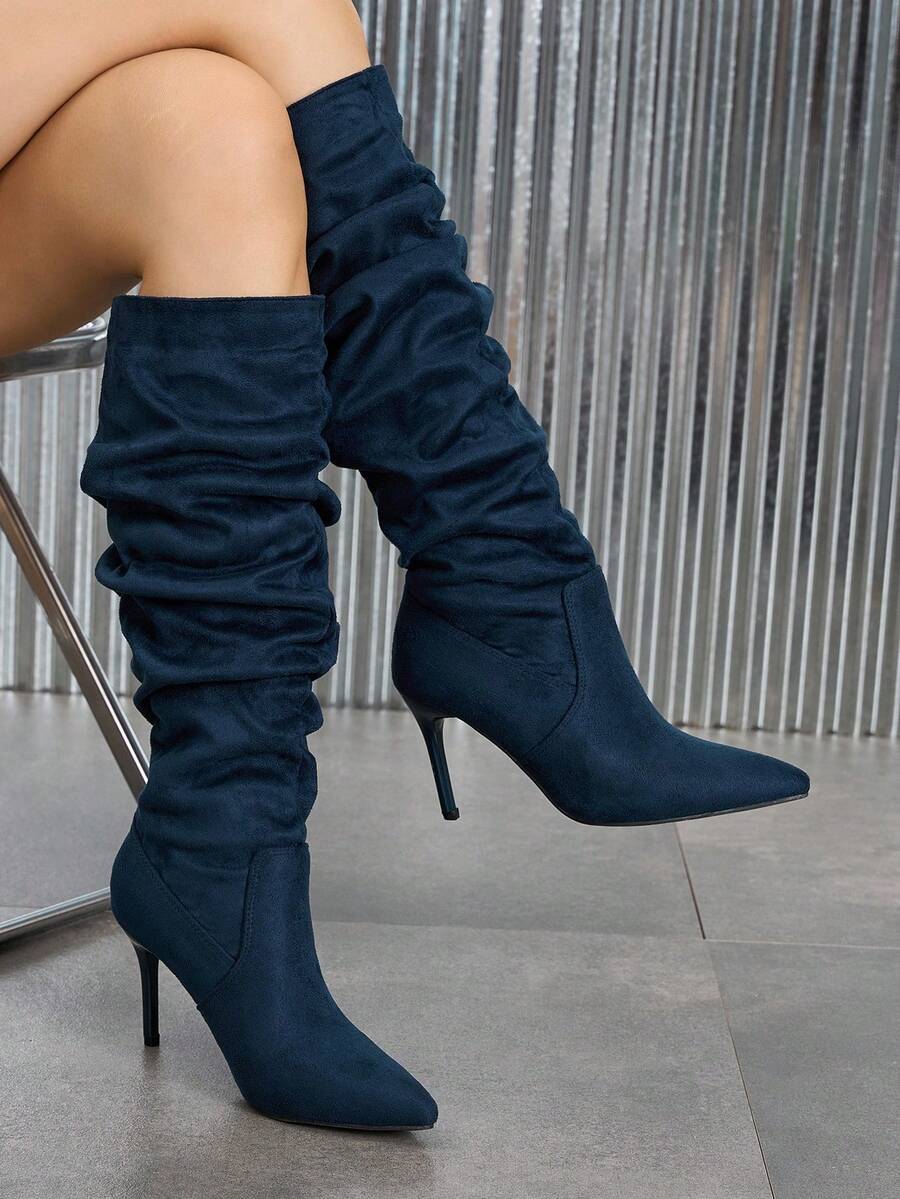 Mary bordeaux heel boots