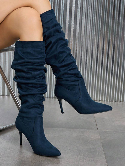 Mary bordeaux heel boots