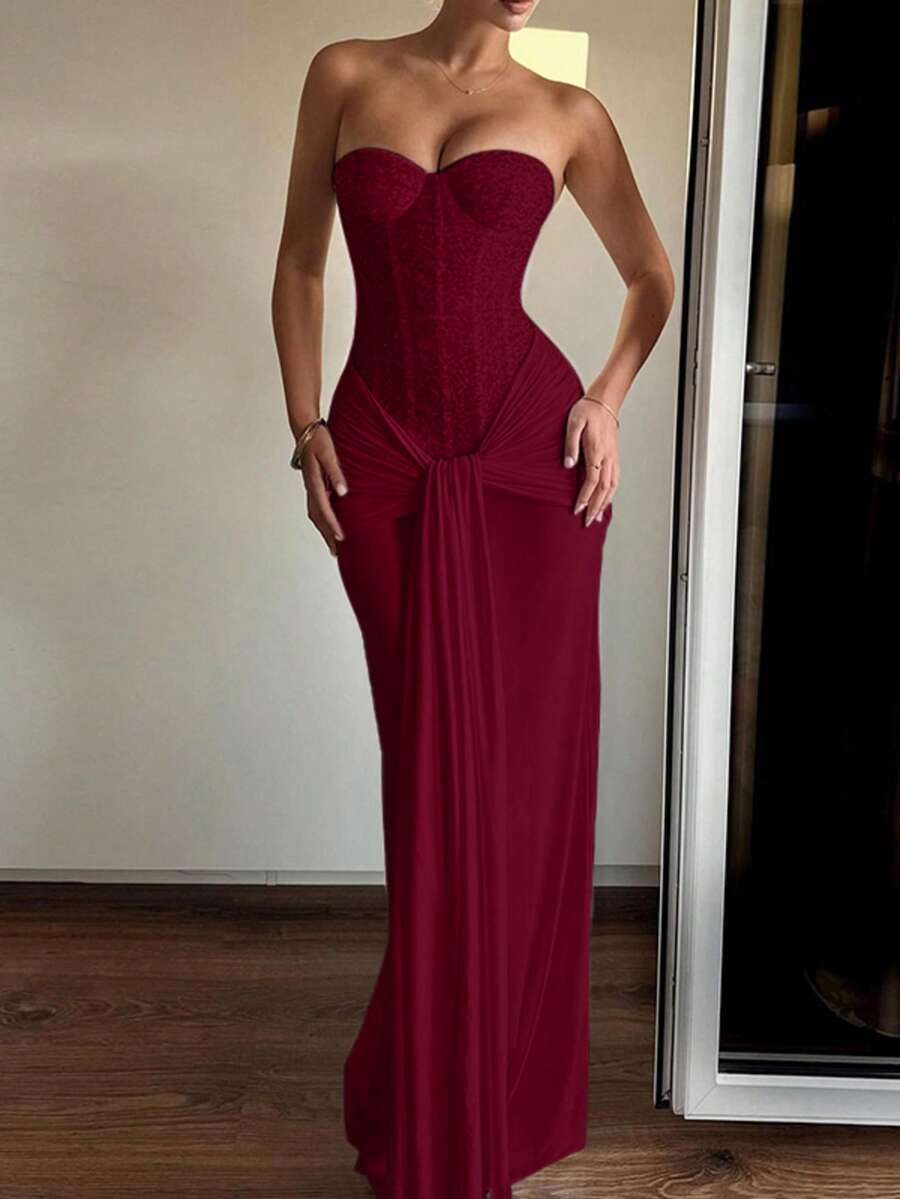 Abito bordeaux Steffi