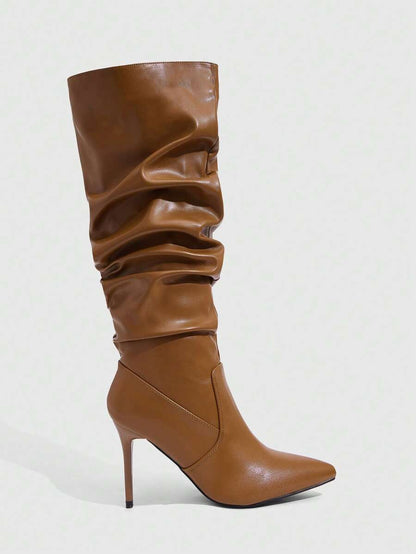 Mary bordeaux heel boots