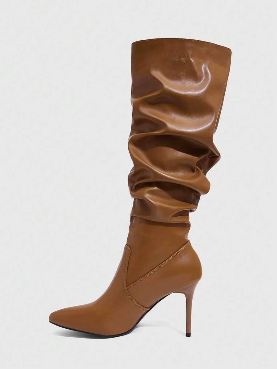 Mary bordeaux heel boots