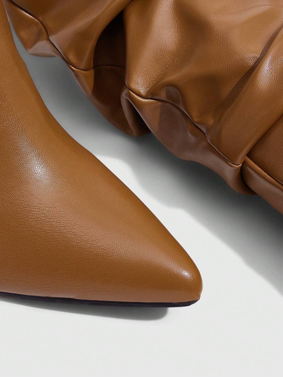 Mary bordeaux heel boots