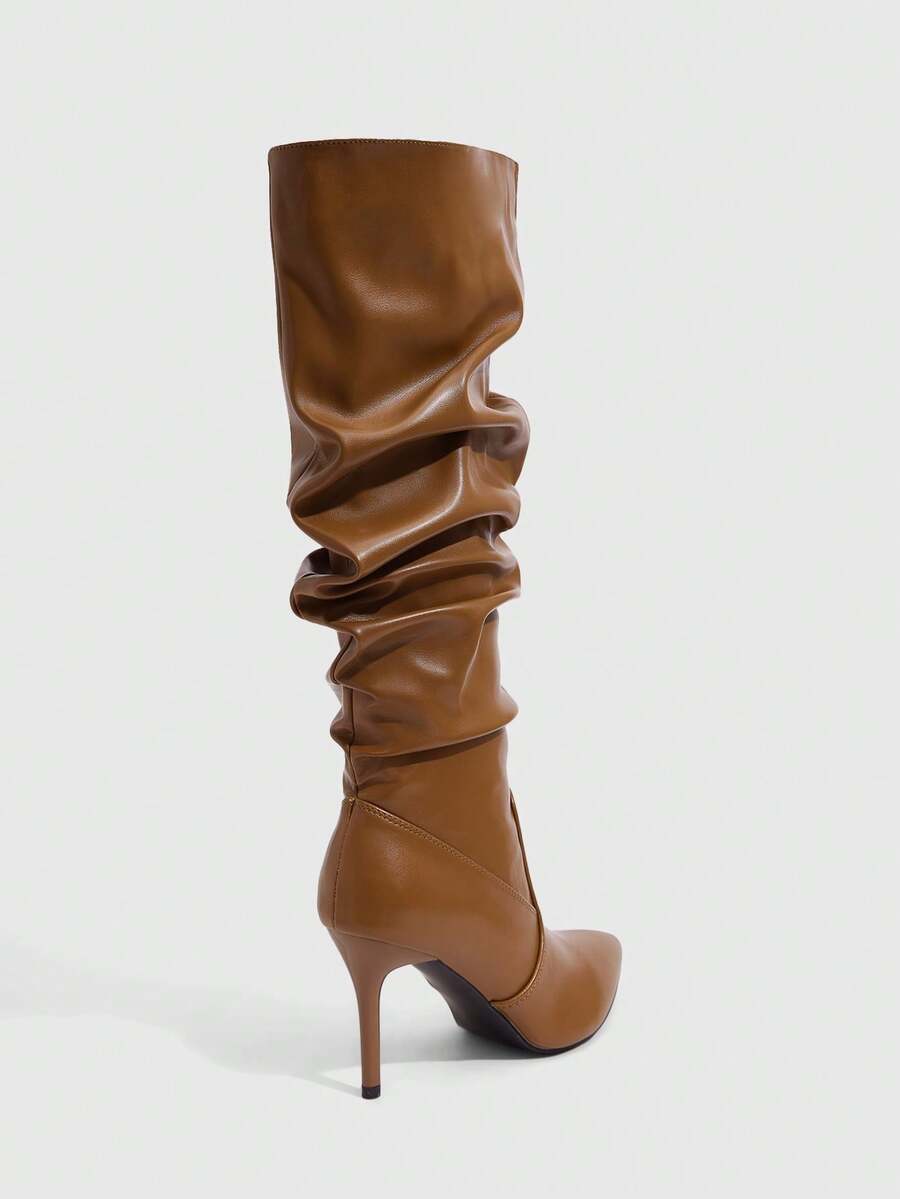 Mary bordeaux heel boots