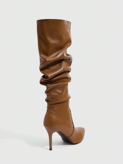 Mary bordeaux heel boots