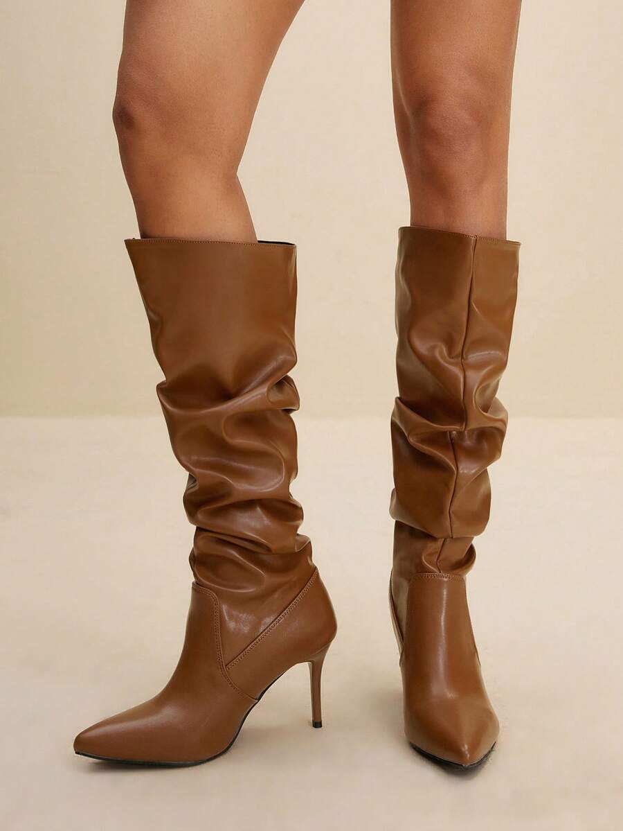 Mary bordeaux heel boots