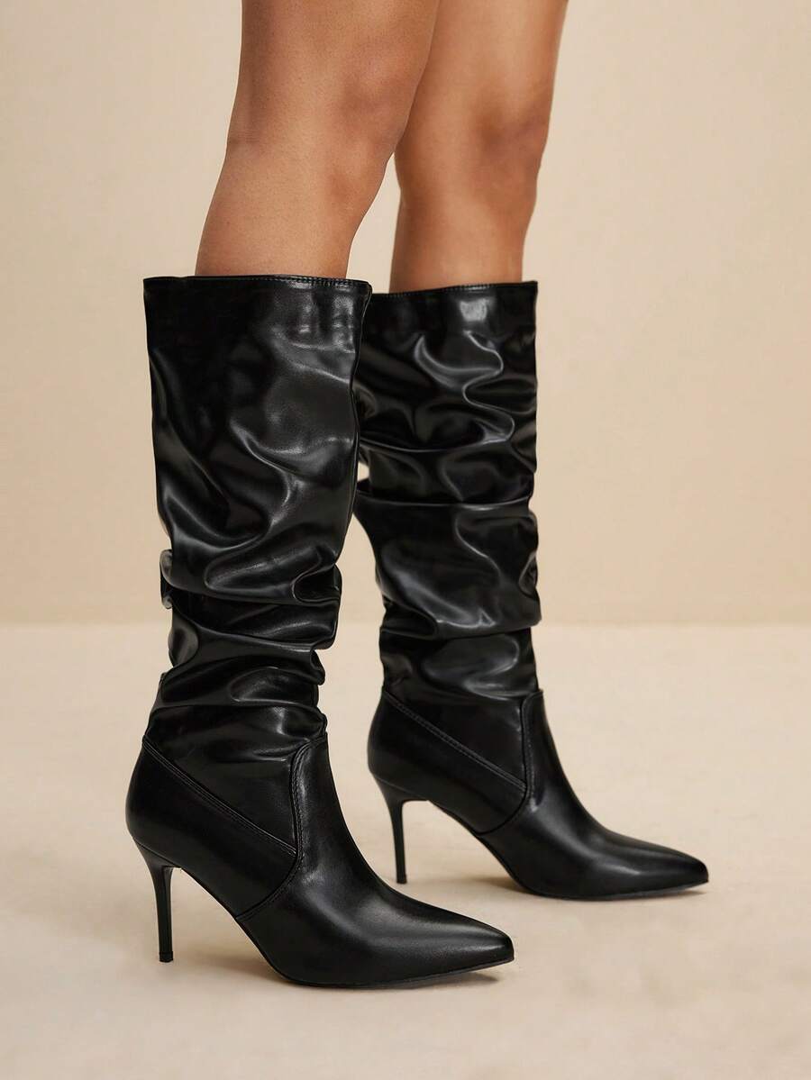 Mary bordeaux heel boots