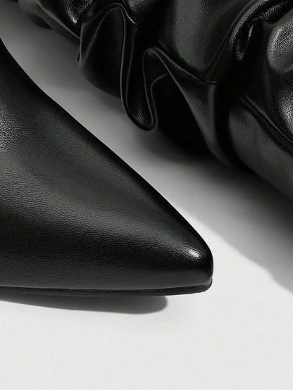 Mary bordeaux heel boots