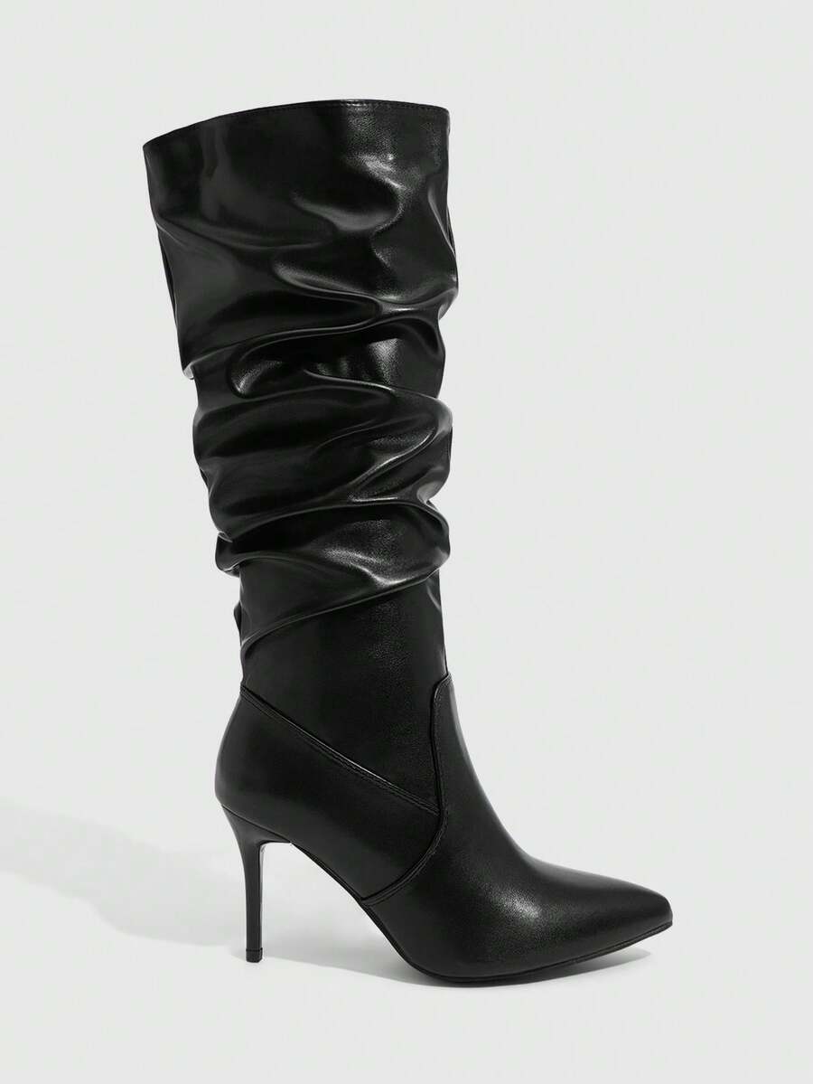 Mary bordeaux heel boots