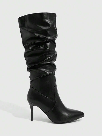 Mary bordeaux heel boots