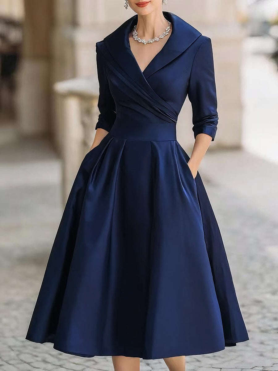 Elvira - Elegante Abito Midi in Raso