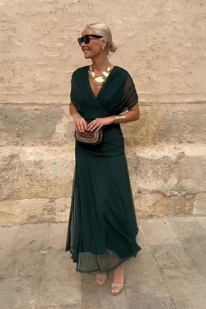 Aurelia – Abito lungo elegante con scollo a V