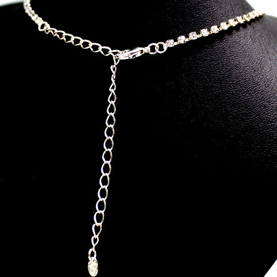 Elisabeth Luxe Crystal Tassel Necklace & Earring Set