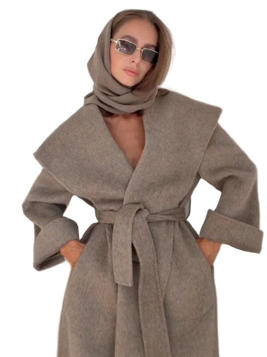 Romy elegant long wool coat