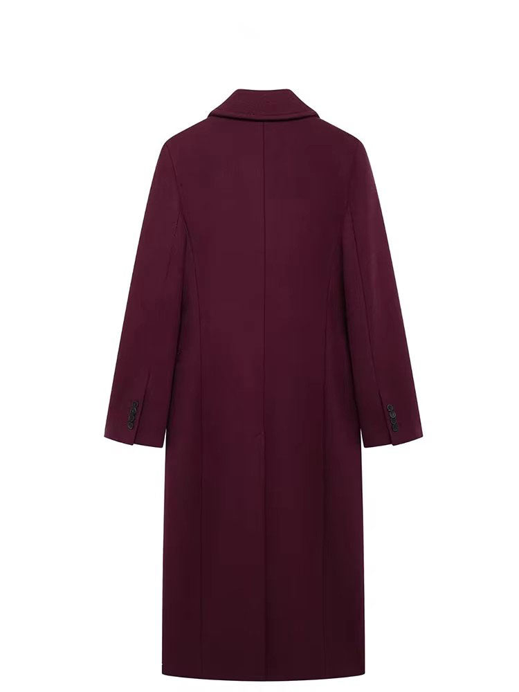 Isabel Winter Burgundy Woolen Coat