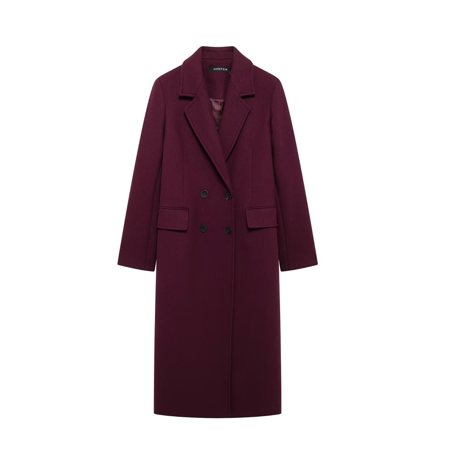 Isabel Winter Burgundy Woolen Coat